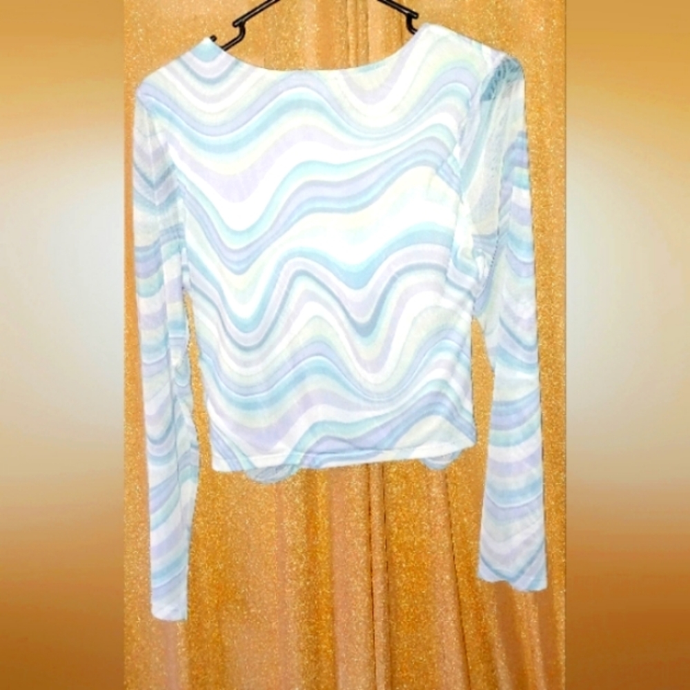 A beautiful multicolor nice sheer top